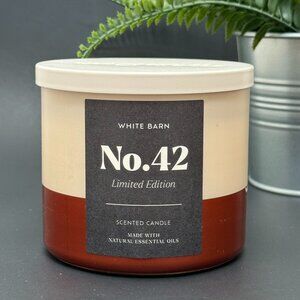 BBW No. 42 (Vintage Memories) White Barn Bath & Body Works 3 Wick Candle